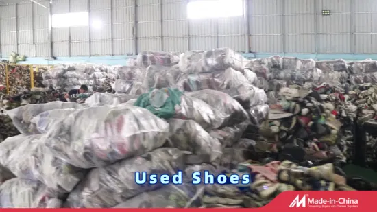 Proveedor de zapatos usados ​​al por mayor de fábrica Exportación a África Zapatos mixtos de segunda mano